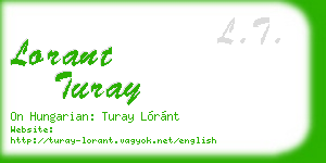 lorant turay business card